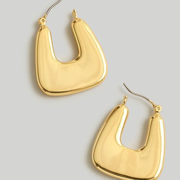 Madewell Jewelry - Madewell Chunky Triangle Hoop Earrings, NWT